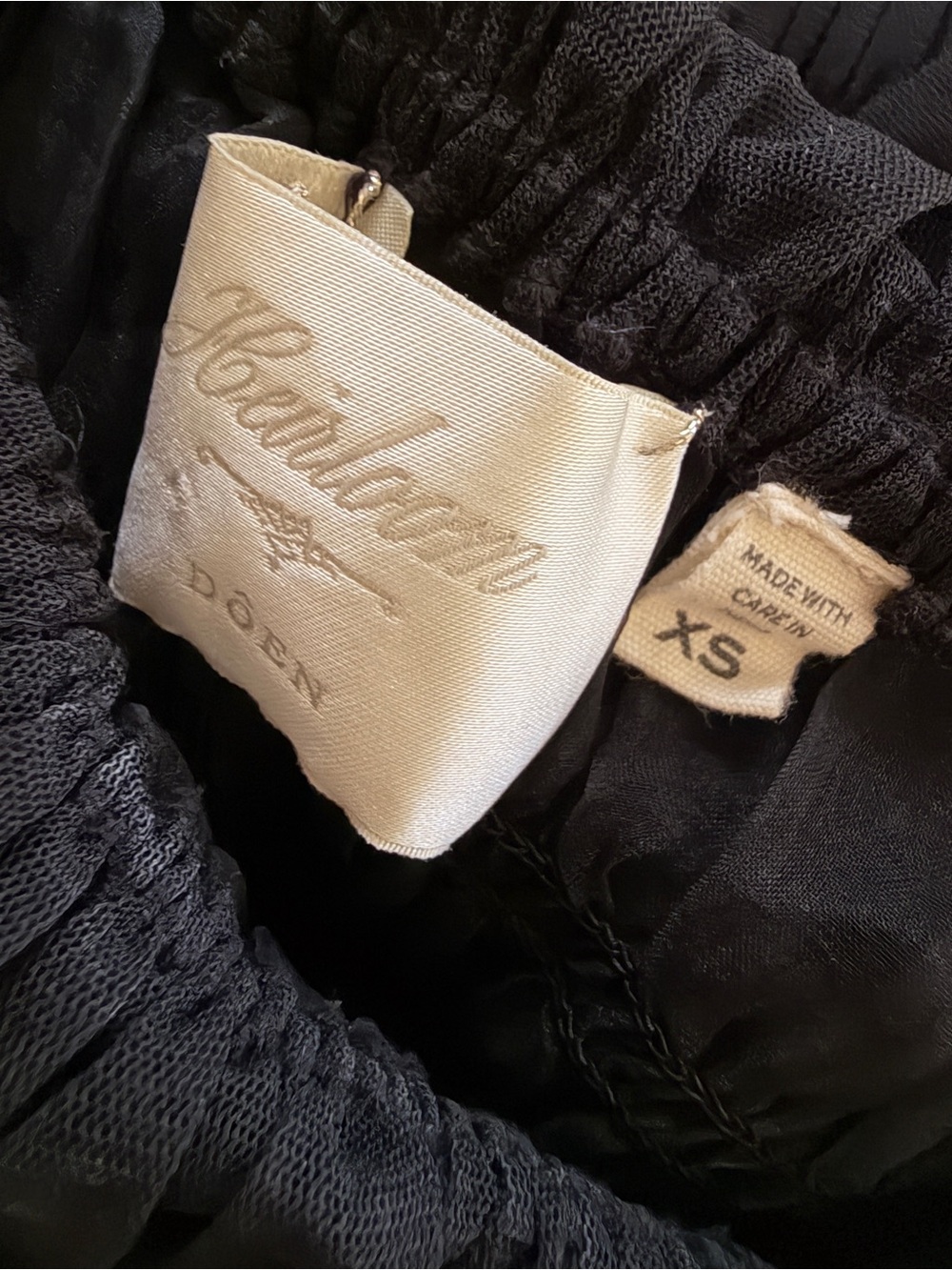 Doen Celestia Tulle Silk Heirloom Black Sheer Tiered Maxi Dress. EUC XS. - Picture 7 of 11